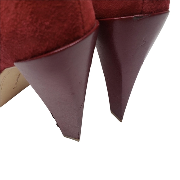 French Connection | Maroon Suede Platform Heels - Picture 4 of 10